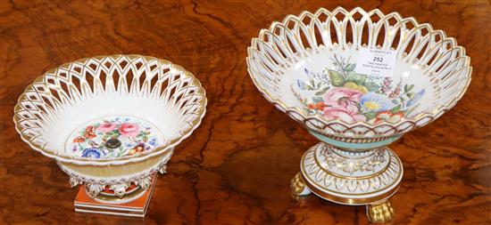 Two painted porcelain bowls